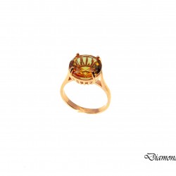  Луксозен пръстен от розово сребро с камък султанит . PS0072 NEW