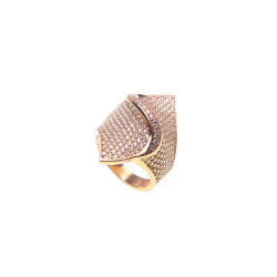 Луксозен пръстен от  розово сребро  кристали Swarovski®. PS0037 NEW