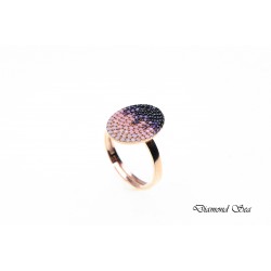  Луксознен пръстен от розово сребро с камъни Swarovski® PS0039 NEW