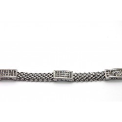 Луксозна  италианска сребърна  гривна с  цирконий. GS0030 NEW