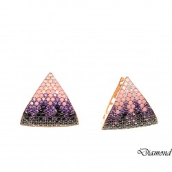  Луксозни обеци от розово сребро с кристали  Swarovski®  OS001013 NEW 