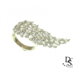 Луксозен сребърен  пръстен с багетни камъни Аnfel wing  . PS0025