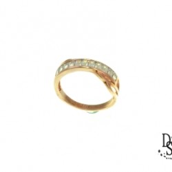 Луксозен италиански  пръстен от розово сребро с багетни камъни. PSR0058 NEW