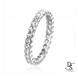 Луксозен сребърен италиански пръстен с кубични цирконий. SP0002S NEW