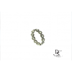 Луксозен сребърен пръстен с кубични бели цирконий, черен оникс. PSB10008 NEW