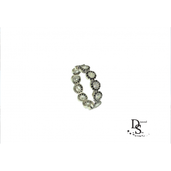 Луксозен сребърен пръстен с кубични бели цирконий, черен оникс. PSB10008 NEW