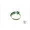 Луксозен сребърен пръстен, зелени багетени камъни. PSB10006 NEW