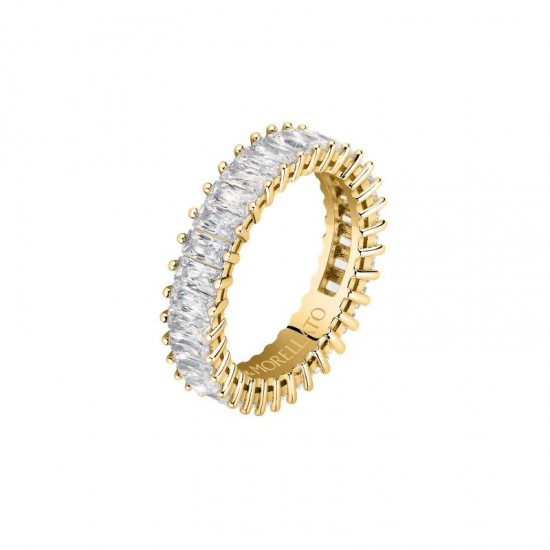 Луксозен сребърен пръстен с 18К позлата, багетни  камъни. PS0008 NEW