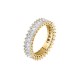 Луксозен сребърен пръстен с 18К позлата, багетни  камъни. PS0008 NEW
