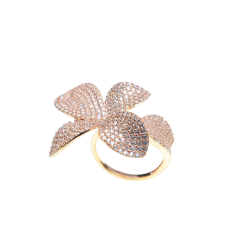  Луксозен пръстен от розово сребро с фини кристали Swarovski® PS0026 NEW
