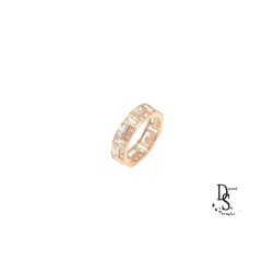 Луксозен  пръстен от розово сребро с багетни камъни.  PS0041 NEW 
