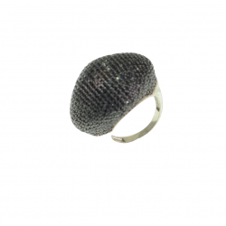 Луксозен сребърен пръстен с фини камъни черен оникс. PSB10022NEW