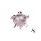  Луксозна сребърна брошка костенурка с камъни марказит и емайл. SBK1001 NEW