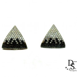  Луксозни сребърни обеци с фини кристали Swarovski®, две лица. OSB00085 NEW Разпродаден