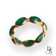  Луксозен тайландски пръстен от розово сребро с камък тигрово око, зелен. PSR0060 NEW NEW