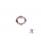  Луксозна сребърна брошка кръг с многоцветни цирконий и камъни марказит. BSB10007 NEW