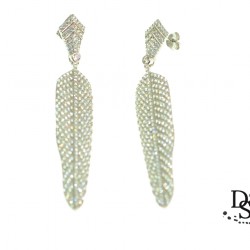Луксозни италиански сребърни обеци с кристали Swarovski®OS0094NEW
