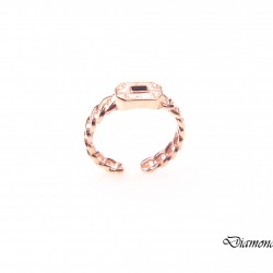  Луксозен италиански пръстен розово сребро. PS0040 NEW