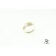 Луксозен сребърен пръстен "Безопасна игла" позлатен с 18К злато с фини кристали Swarovski® PS0021NEW
