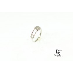 Луксозен сребърен пръстен" Безопасна игла'" с фини кристали Swarovski®  PS0083 NEW